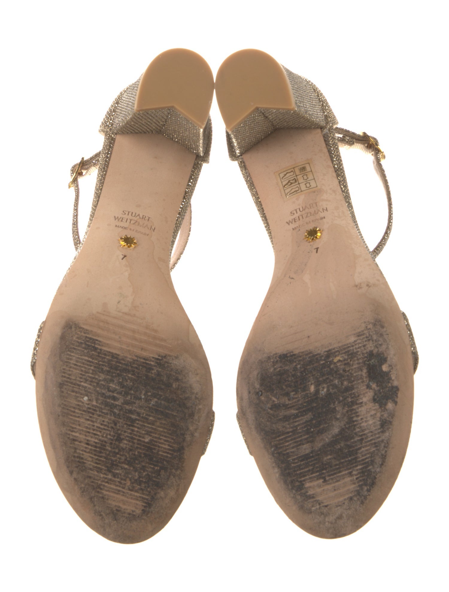 Stuart Weitzman Glitter Glitter Accents Sandals